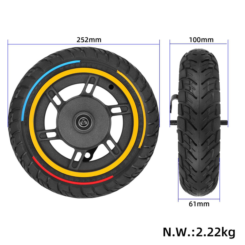 Cargue la imagen en el visor de la galería, 10 Inch 60/70-6.5 Solid Tire with Hub Assembly and Tri-Color Rim for Segway Ninebot Max G30 | ULIP
