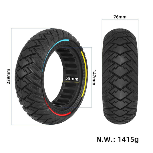 10x2.70-6.5 (10 Inch) Off-Road Solid Tire with Tri-Color Circle for Kugoo G-booster | ULIP