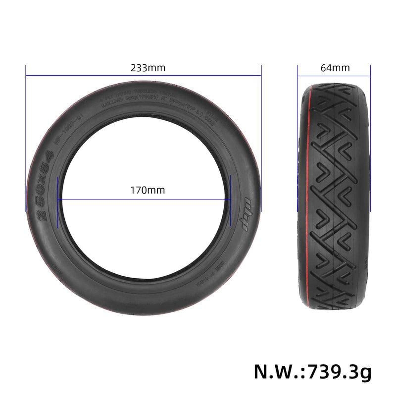 Cargue la imagen en el visor de la galería, 250x54 Self-Healing Tubeless Tire 10 Inch with Gel for Xiaomi 4 | ULIP
