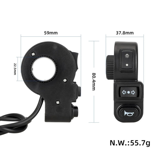 3-in-1 Handlebar Combination Switch (Headlight, Horn, Turn Signal) for Electric Vehicles and Tricycles | ULIP