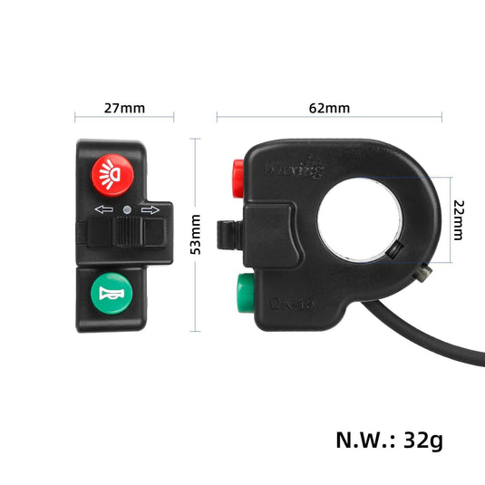 3-in-1 Handlebar Switch (Headlight, Horn, Turn Signal) for Kugoo M4 | ULIP