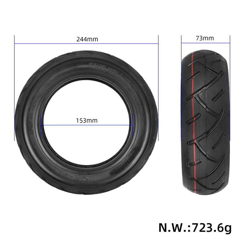 Laden Sie das Bild in Galerie -Viewer, 10x3.0 City Road Tubeless Tire 10 Inch Vacuum Tyre for Kugoo M4 Pro and Zero 10X | ULIP
