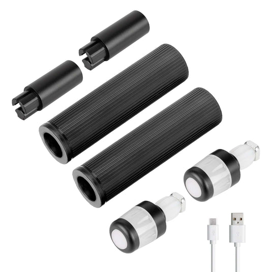 USB Rechargeable Handlebar Extender Silicone Grip Set with LED Turn Signals for Segway Ninebot Max G30 / G30D | ULIP