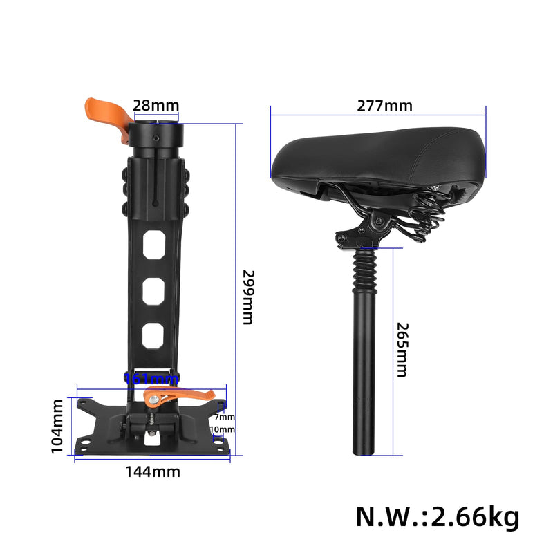 갤러리 뷰어에 이미지 로드, Folding Shock Absorption Seat Assembly with Cushion for Kukirin G2 Pro DB | ULIP
