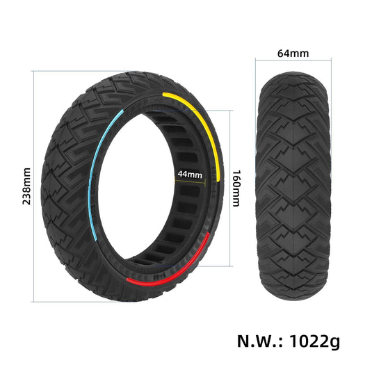 60/65-6.9 Off-road Solid Tire 10 Inch with 3-Color Circle for Segway Ninebot Max G2 and G65 | ULIP