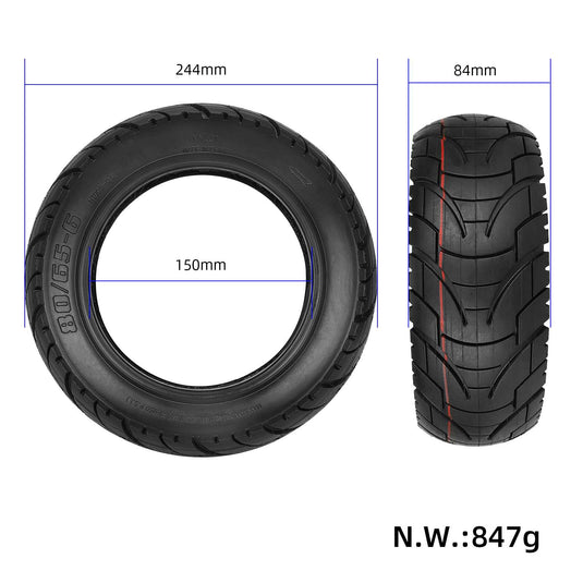10 Inch 80/65-6 City Road Tubeless Tire Wear-Resistant Vacuum Tyre for Kugoo M4 & Kugoo Balance Scooters | ULIP