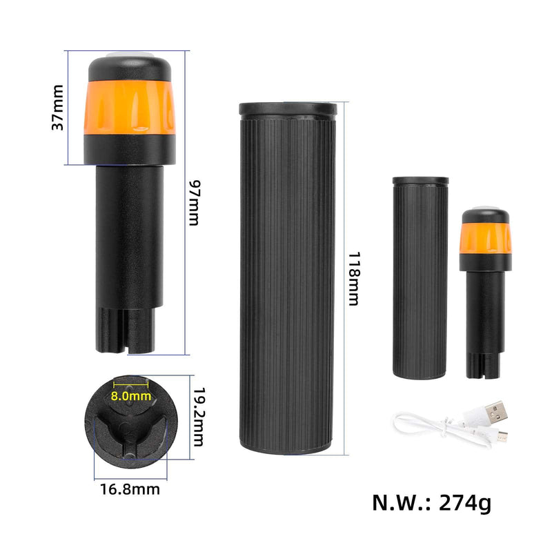 Cargue la imagen en el visor de la galería, USB Rechargeable Handlebar Extender Silicone Grip Set with LED Turn Signals for Segway Ninebot Max G30 / G30D | ULIP

