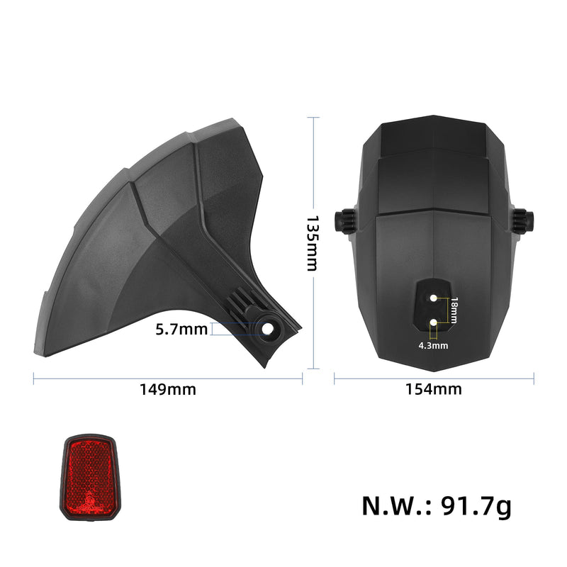 Chargez l'image dans la visionneuse de la galerie, Rear Fender Mudguard with Reflector for Kukirin G2 G3 G4 G2 Ultra | ULIP
