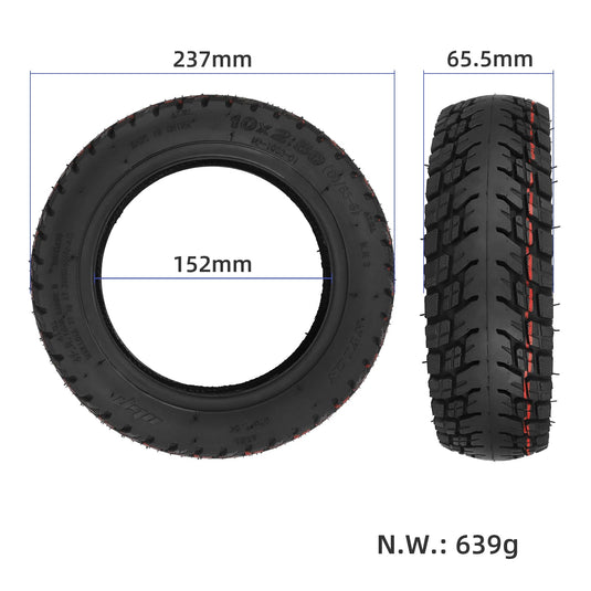 10 Inch 10x2.50 (60/85-6) Tubeless Tire Thickened Vacuum Tyre for Electric Scooters | ULIP