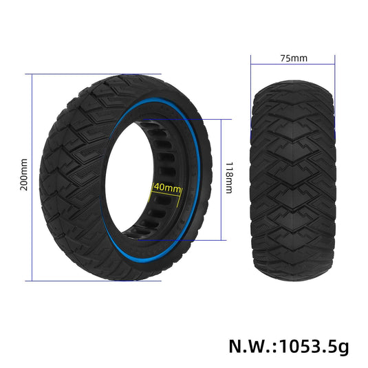 8.5x3 (8.5 Inch) Off-Road Honeycomb Solid Tire with Blue Line for Kukirin G2 Pro / Zero | ULIP