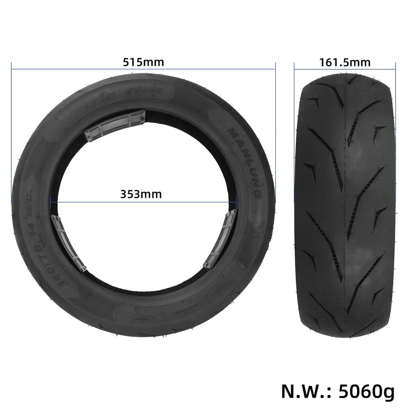Cargue la imagen en el visor de la galería, 140/70-14 (14 Inch) High-Performance Heavy-Duty Tubeless Tire with CE Certification | ULIP

