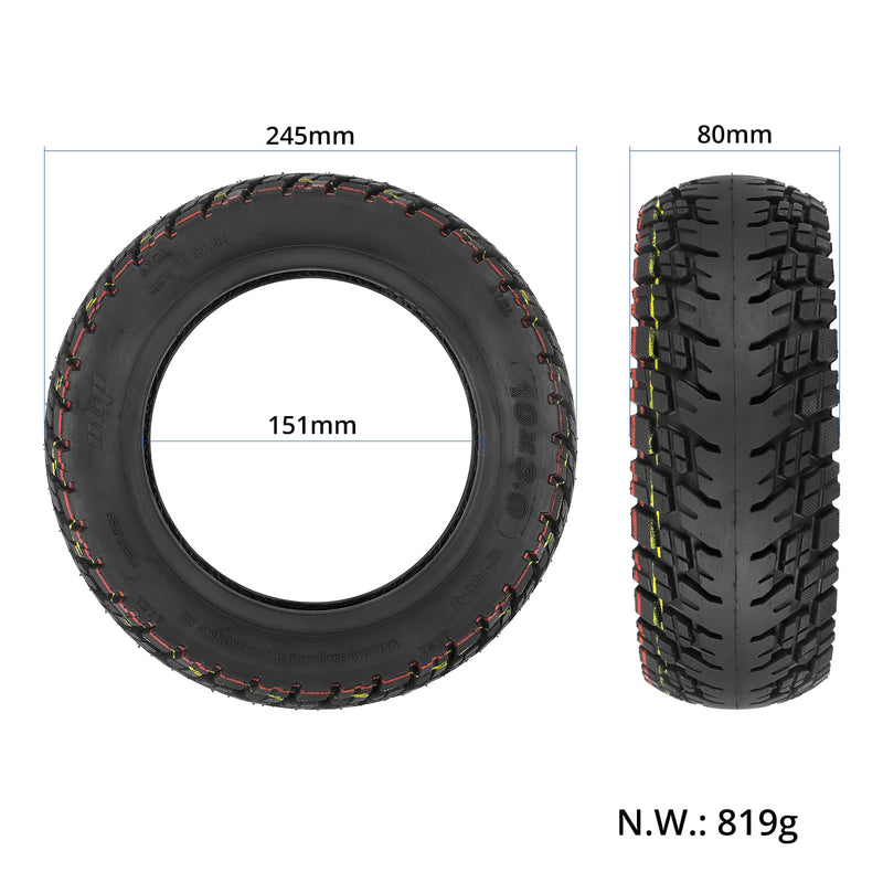 Cargue la imagen en el visor de la galería, 10x3 (10 Inch) 80/65-6 Off-Road Tubeless Tire (255x80) Thickened Vacuum Tyre | ULIP
