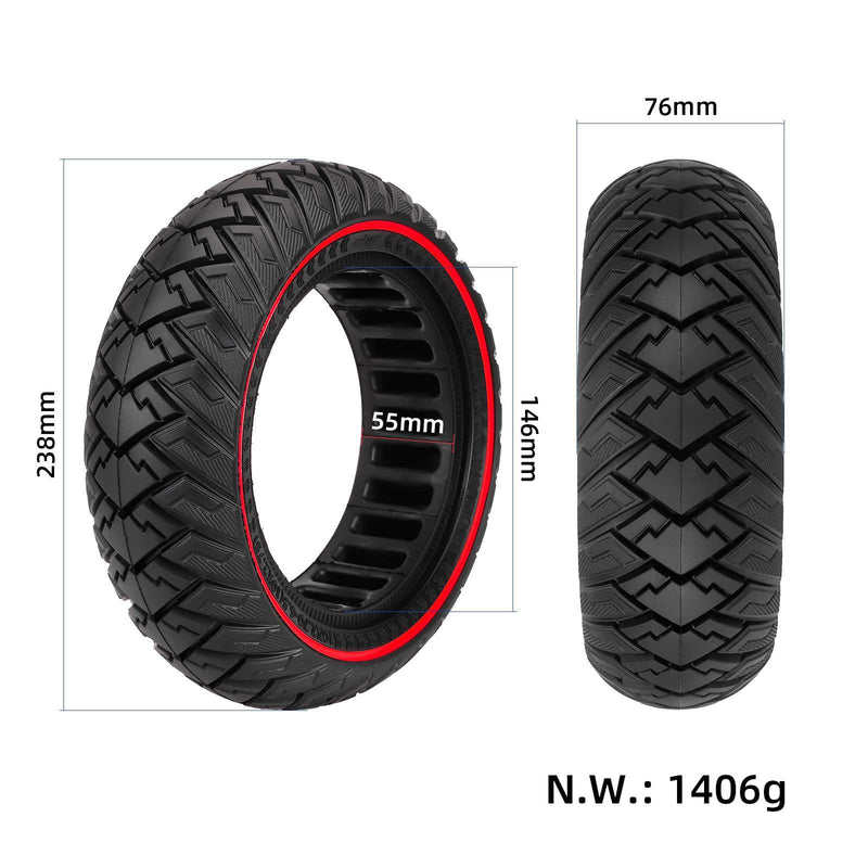 Load image into Gallery viewer, 10x2.70-6.5 (10 Inch) Off-Road Solid Tire with Red Circle for Kugoo G-booster | ULIP
