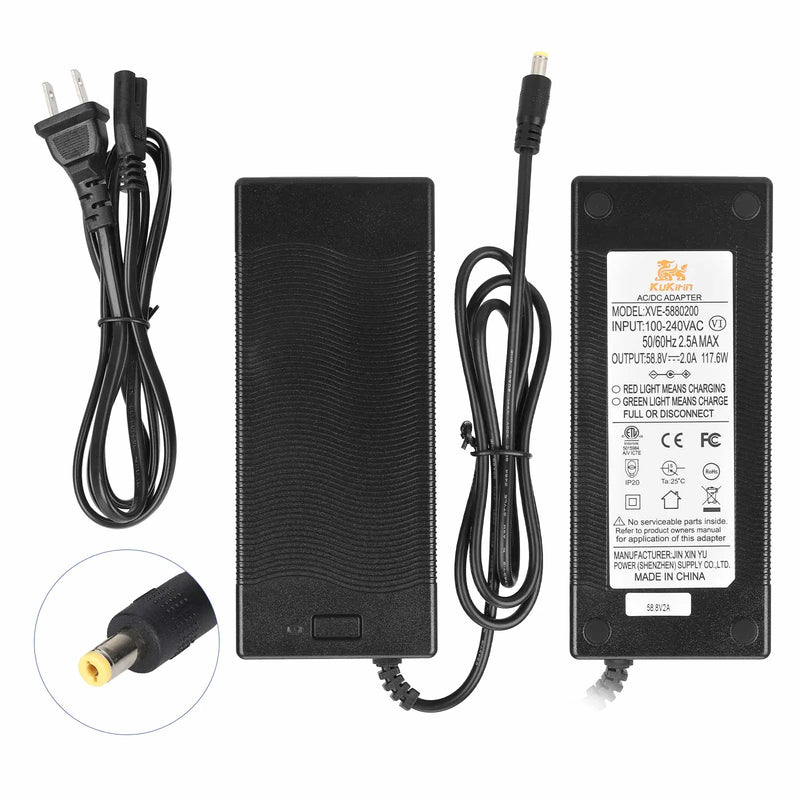 Load image into Gallery viewer, ULIP Battery Charger for Kukirin G3 Electric Scooter DC 2.1 58.8V 2A
