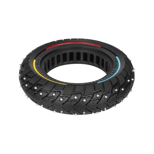 10x2.50 (10 Inch) Tri-Color Studded Snow Off-Road Solid Tire with Anti-Slip Screws for Kugoo M4 | ULIP