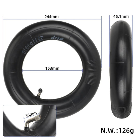 10 Inch 10x2.75-6.5 Reinforced Inner Tube with 90-Degree Bent Valve for Zero 10X & VSETT Electric Scooters | ULIP