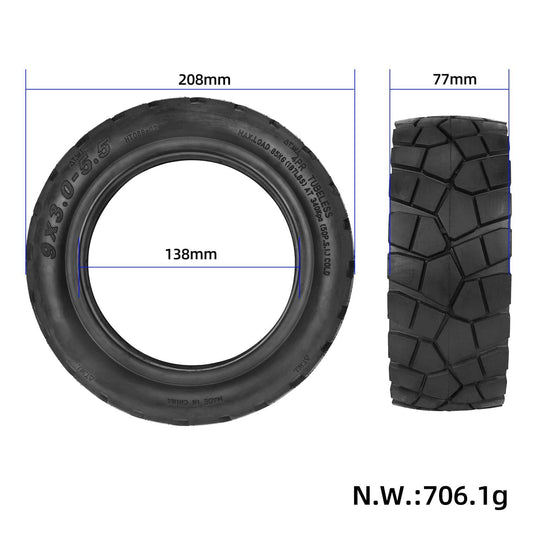 9x3.0-5.5 Off-Road Tubeless Tire 9 Inch Vacuum Tyre for Electric Scooter | ULIP