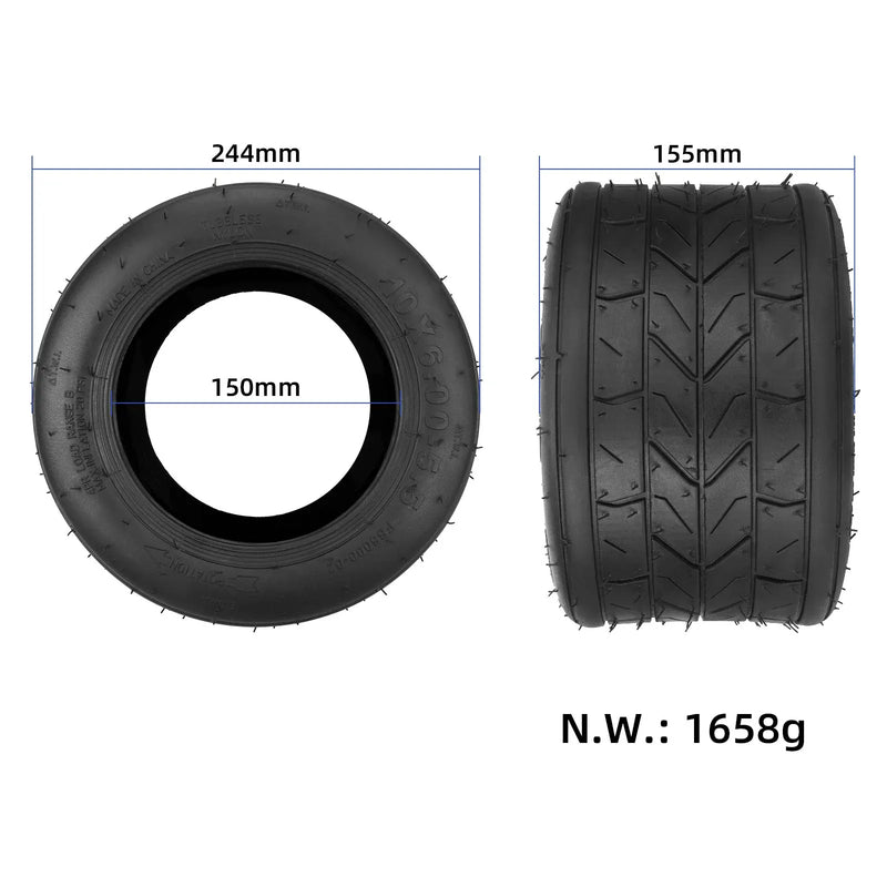 Загрузить изображение в просмотрщик галереи, 10x6.00-5.5 (10 Inch) Ultra-Wide Tubeless Tire for Mini Motorcycle &amp; Go-Kart | ULIP
