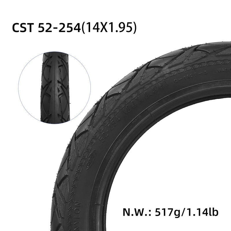 Cargue la imagen en el visor de la galería, 14 Inch 14x1.95 (52-254) Electric Bicycle Outer Tire Heavy Duty Tyre for E-bikes | ULIP
