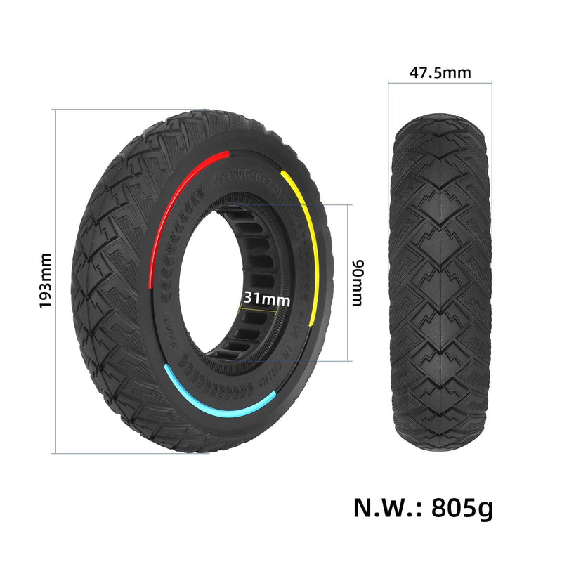 Cargue la imagen en el visor de la galería, 200x50 (8.0x2.0) Off-Road Solid Tire 8 Inch with 90mm Inner Diameter for Electric Scooters | ULIP
