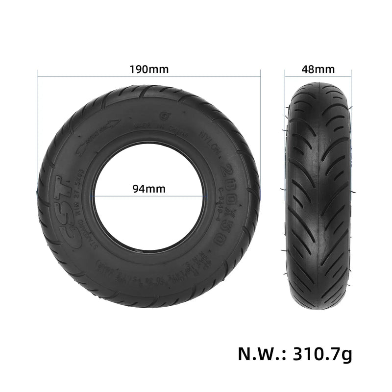 Cargue la imagen en el visor de la galería, 8 Inch 200x50 Pneumatic Outer Tire Non-Slip Street Tyre for Small Dolphin Folding Electric Scooter | ULIP
