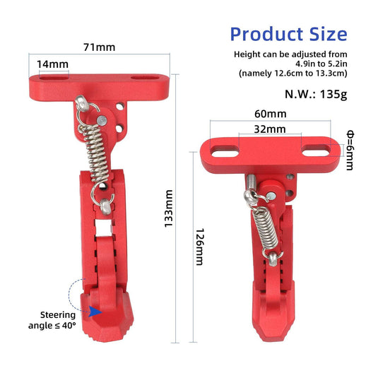 Red Adjustable Kickstand Foot Support for Xiaomi 4 / 4 Lite / 4 Pro & Ninebot F20 F30 F40 | ULIP