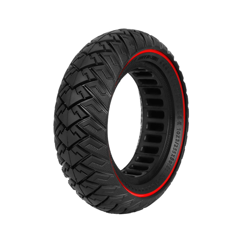 Cargue la imagen en el visor de la galería, 10 Inch 10x3 / 255x80 (80/65-6) Solid Tire with Red Circle Puncture-Proof for Zero 10X, Kugoo M4 Pro &amp; Kaabo Mantis | ULIP
