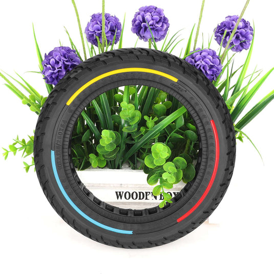 10x2.125 Solid Tire 10 Inch with 3-Color Circles for Xiaomi 4 / 4 Lite 2nd Gen & Ninebot F20 F25 F30 F40 | ULIP