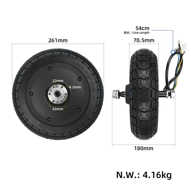 Cargue la imagen en el visor de la galería, 10 Inch 10x2.75-6.5 Tubeless Tire and Motor Assembly for Kukirin G2 | ULIP
