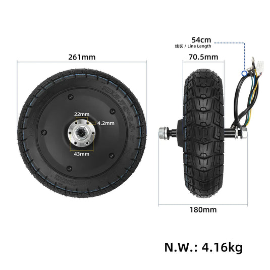 10 Inch 10x2.75-6.5 Tubeless Tire and Motor Assembly for Kukirin G2 | ULIP