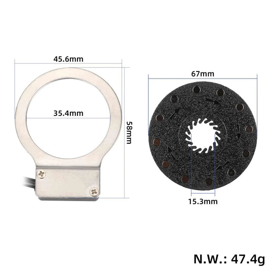 12-Magnet Single Hall-Effect Pedal Assist Sensor (PAS) for Electric Bicycles | ULIP