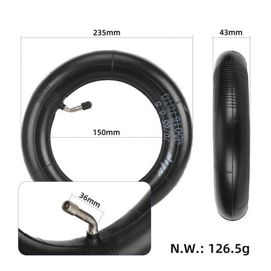 10 Inch 70/65-6.5 Thickened Inner Tube with 75-Degree Inward Bent Valve for Electric Scooter & Balance Scooter | ULIP