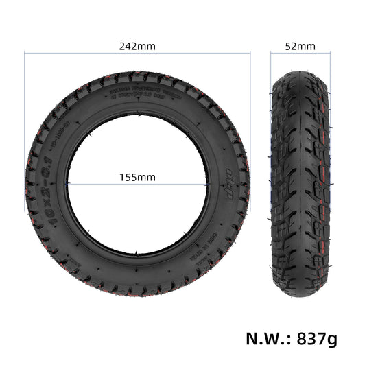 10 Inch 10x2-6.1 Self-Repairing Off-Road Tubeless Tire with Jelly Gel for Xiaomi M365, Pro, Pro 2, 1S & 3 | ULIP