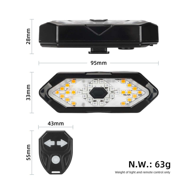 Load image into Gallery viewer, Wireless Remote Turn Signal LED Tail Light with 32 LEDs for Xiaomi M365 Pro 4 Ultra &amp; Ninebot Max G30 | ULIP
