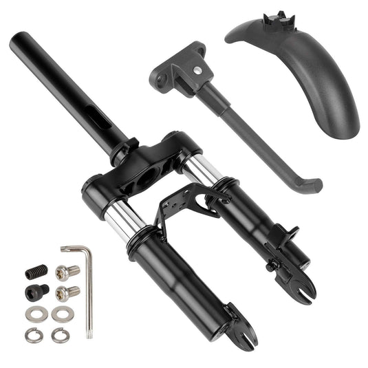 Premium Front Suspension Fork Kit for Ninebot MAX G30 G30P G30LP - Hydraulic Shock Absorber Upgrade with Fender & Kickstand