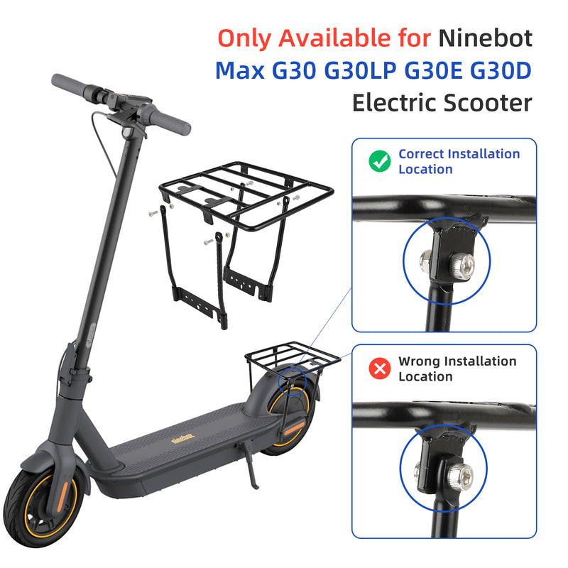 Load image into Gallery viewer, ulip Electric Scooter Rear Rack Scooter Rear Wheel Thicken Steel Cargo Shelf Storage Rack Scooter Accessories for Segway Ninebot Max G30 G30D G30E G30LP
