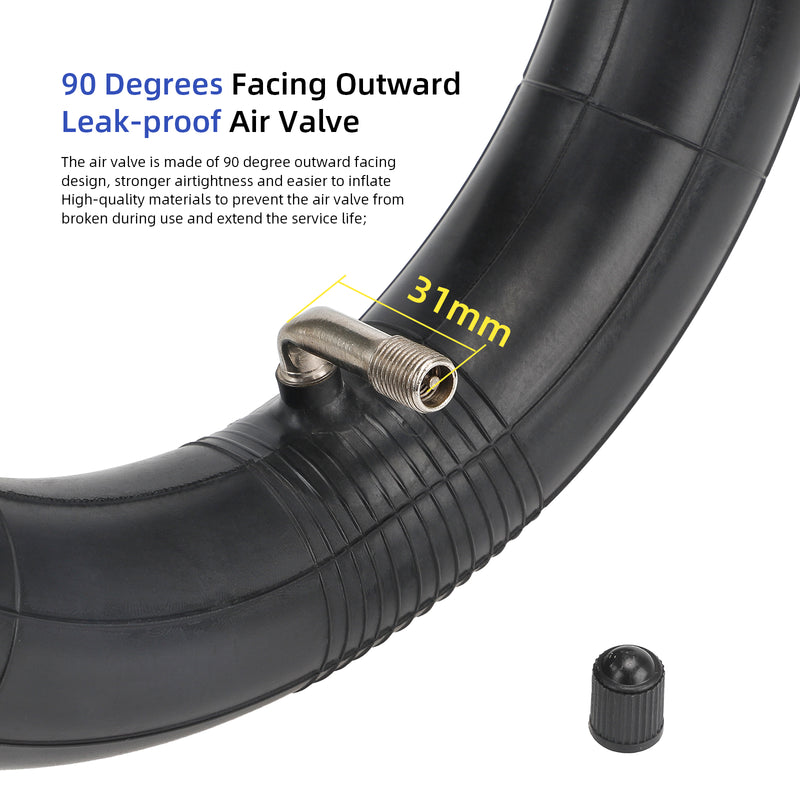 갤러리 뷰어에 이미지 로드, ulip (2 Pack) 8.5 inch Reinforced Inner Tube with 90 Degree Compatible for Electric Scooters
