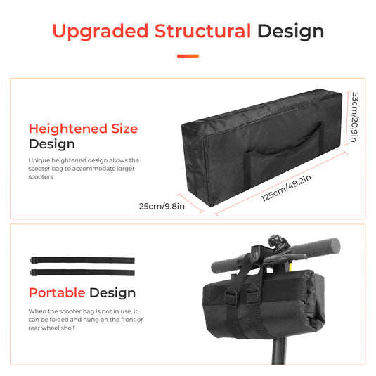 ulip Scooter Bag Electric Scooters Carrying Bag Heightened Scooter Storage Bag Lightweight Foldable Bag Scooter Accessories for Segway Ninebot G30 MAX Series Xiaomi M365 Pro Pro2 1S MI3 Lite