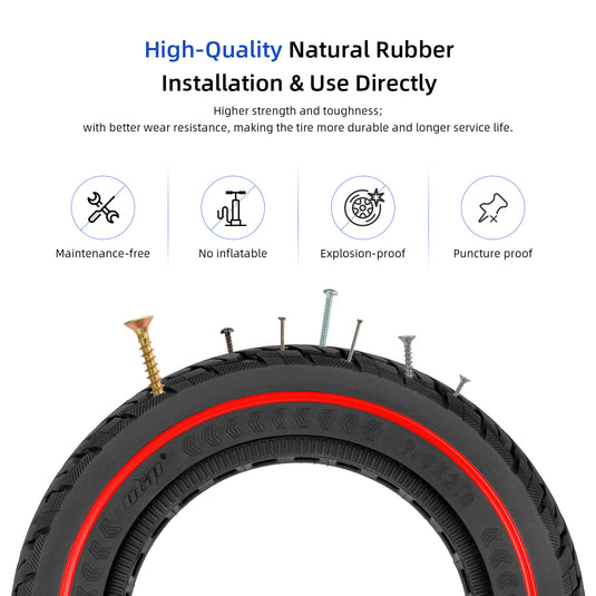 ulip 9.5x2 Solid Scooter Tire 8.5 inch Rubber Tire Front and Rear Wheels Replacement for Xiaomi M365 Pro Pro2 1S MI3 and 8.5 inch Scooters