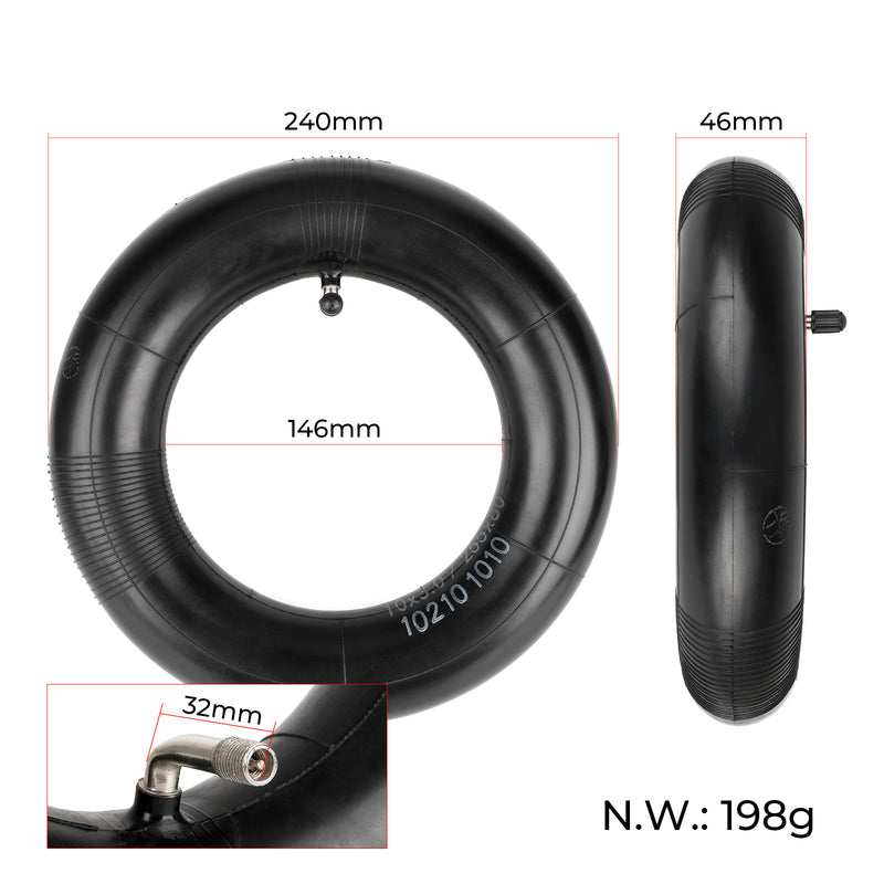Load image into Gallery viewer, ulip (2-Pack) 10x3 Replacement Inner Tubes with 90 Degree for 255x80 90/65-6.5 80/65-6 Tires Scooter

