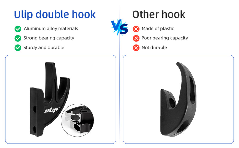 Load image into Gallery viewer, ulip Scooter Double Front Hook Aluminum Carrying Hook Handy Hanger Hook for Scooter with M5 Screws for Xiaomi M365 Pro MI3 1S Scooters
