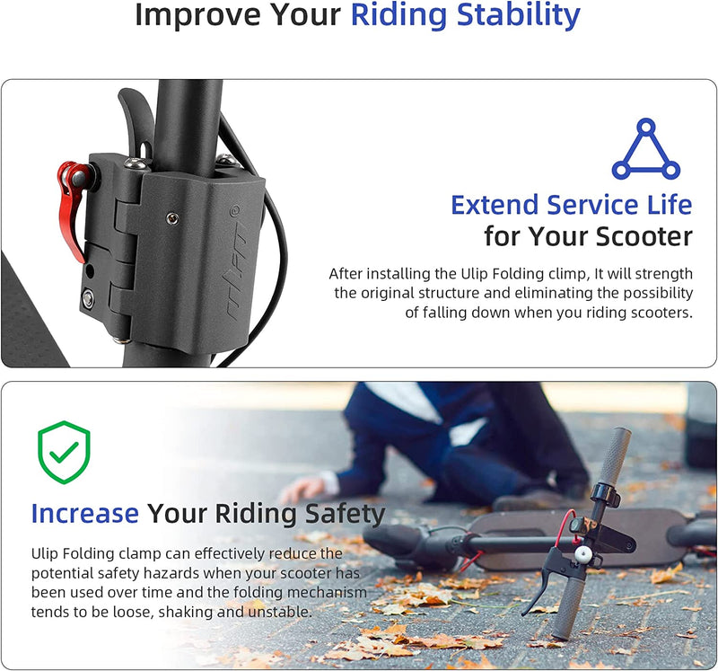 Load image into Gallery viewer, ulip Electric Scooters Folding Clamp Aluminum Vertical Rod Rugged Lock Parts Tighten Clamp Accessories for Xiaomi M365 Pro Pro2 1S MI3 Lite and Ninebot F20 F25 F30 F40 Series
