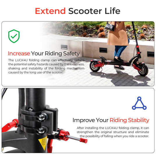 ulip Scooter Folding Clamp Aluminum Alloy Vertical Rod Rugged Lock Scooter Accessories for Zero 8X 10X 11X Series Electric Scooter