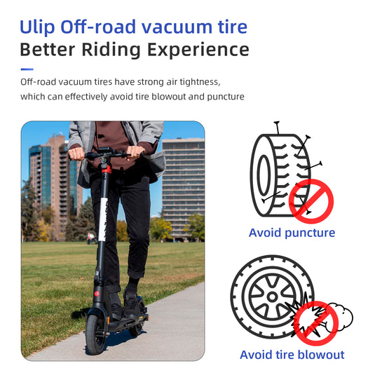 ulip (2 Pcs) 10x2.75-6.5 off-road tubeless scooter tire with valve Tire Replacement for Speedway5 Dualtron 3 Hover-1 Alpha gotrax G4 scooter