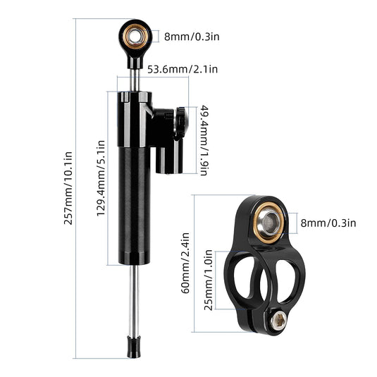 ulip Steering Damper Kit for Zero 10X Scooter Accessories High Speed Driving Stabilizer to Eliminate Riding Wobbles Electric Scooter Retrofit Accessories