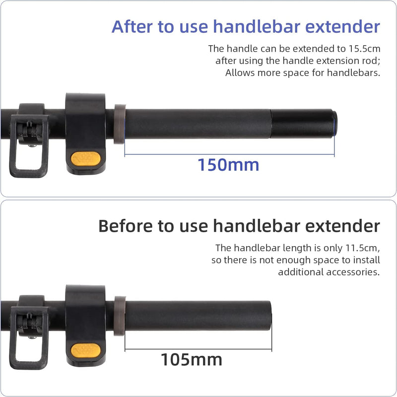 Load image into Gallery viewer, ulip E-Scooter Handlebar Grips Handlebar Extender Kit for Segway Ninebot Max G30 G30LP G30E - Holding Dashboard, Phones and Rear View Mirrors
