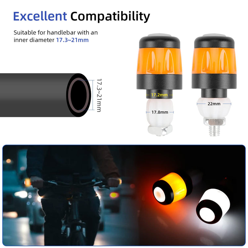 Load image into Gallery viewer, ulip Bicycle Turn Signals USB Rechargeable Direction Indicator Adjustable Diameter Blinkers for Bikes and Electric Scooters
