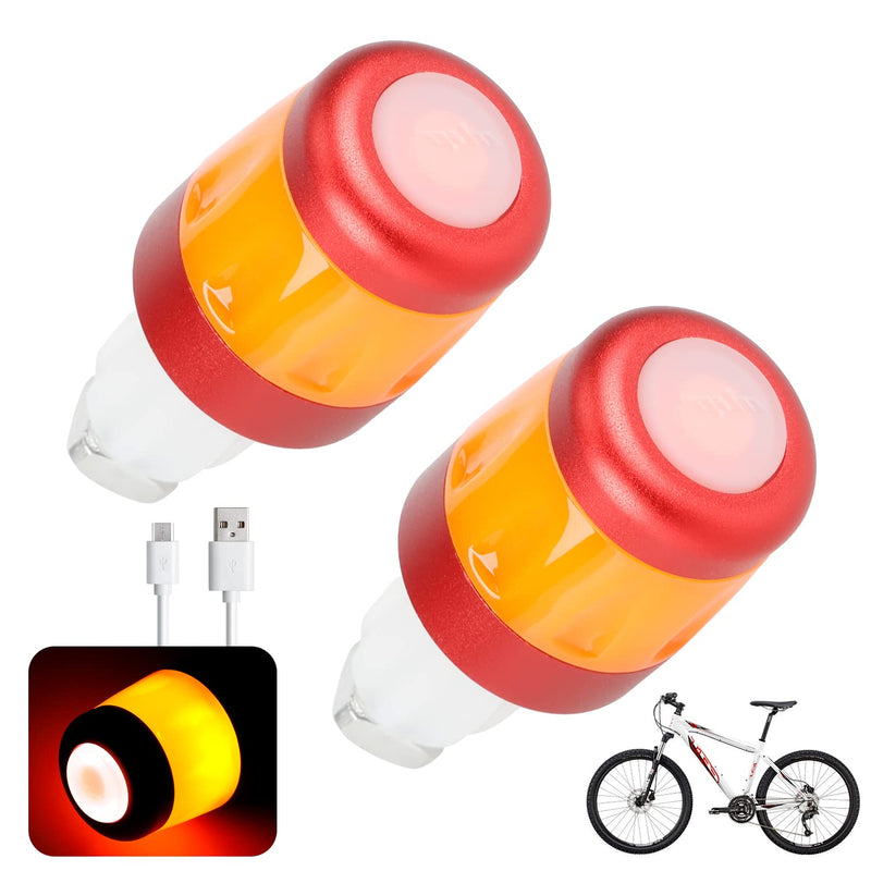 Load image into Gallery viewer, ulip Bicycle Turn Signals USB Rechargeable Direction Indicator Adjustable Diameter Blinkers for Bikes and Electric Scooters
