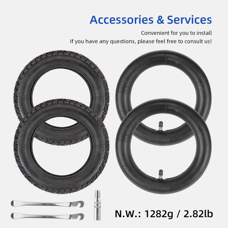 Chargez l&#39;image dans la visionneuse de la galerie, ulip (2-Set) 10x2-6.1 Scooter Tire with Inner Tube 10 inch Inflated Tire for Other Models of Scooters on The Market 10x2 10x2.125 Tires Xiaomi Scooters Converted into 10inch Scooters
