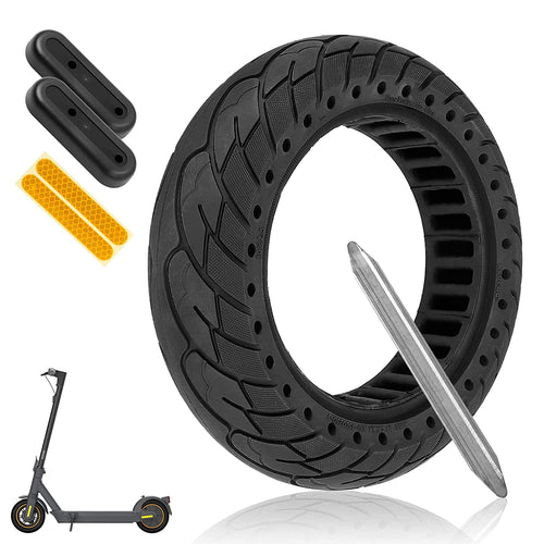 1PCS Scooter Solid Tire 10 Inch 10x2.5 Electric Scooter Wheels Replacement Tire Front or Rear Puncture-resistant Rubber Solid Tire Suitable for Segway Ninebot Max G30 G30D G30LP